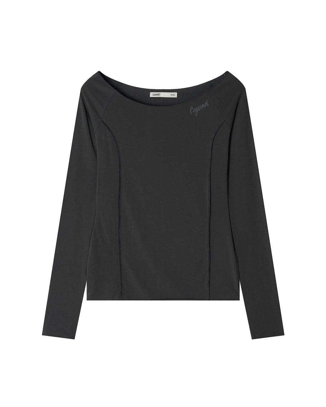 JANE OFF-SHOULDER TOP_CHARCOAL