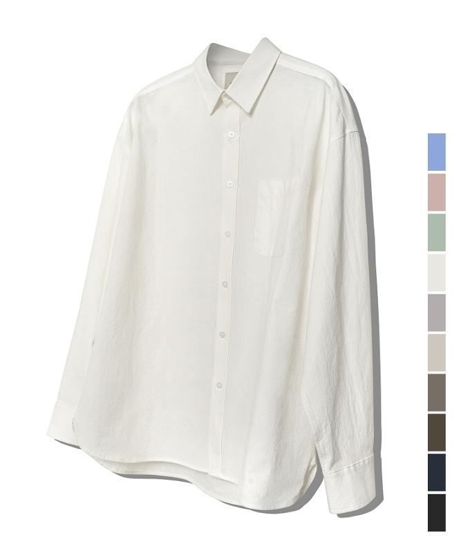 Overfit Plain Shirt - 10COL