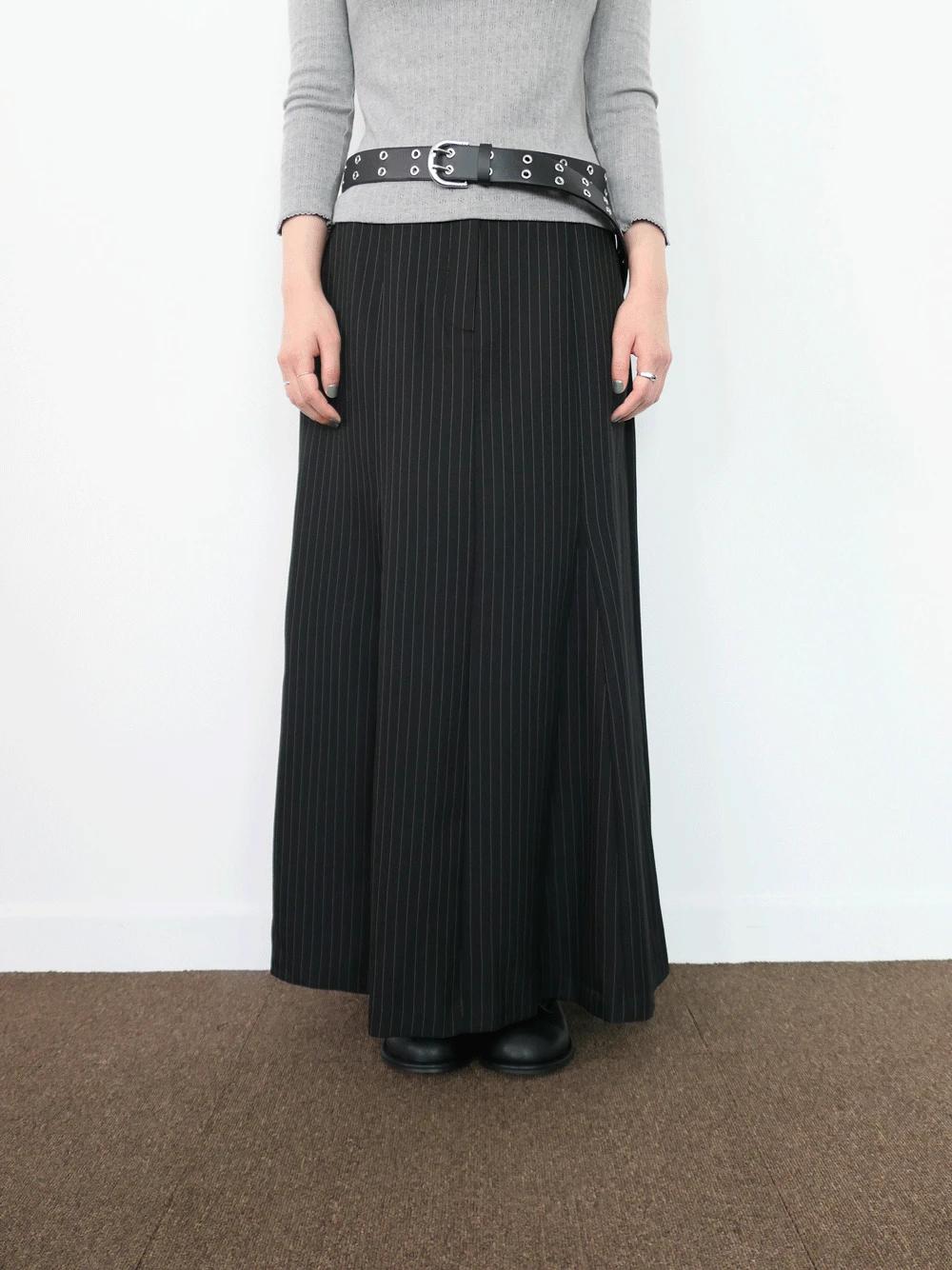 레디 스트라이프 맥시 스커트