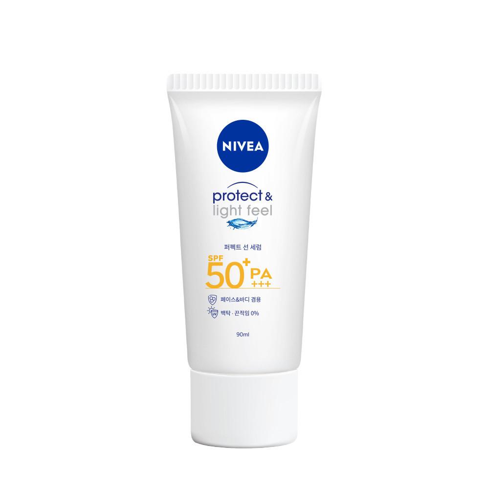 니베아 프로텍트 앤 라이트 필 퍼펙트 선 세럼 90ml SPF 50+ + 데오 35ml