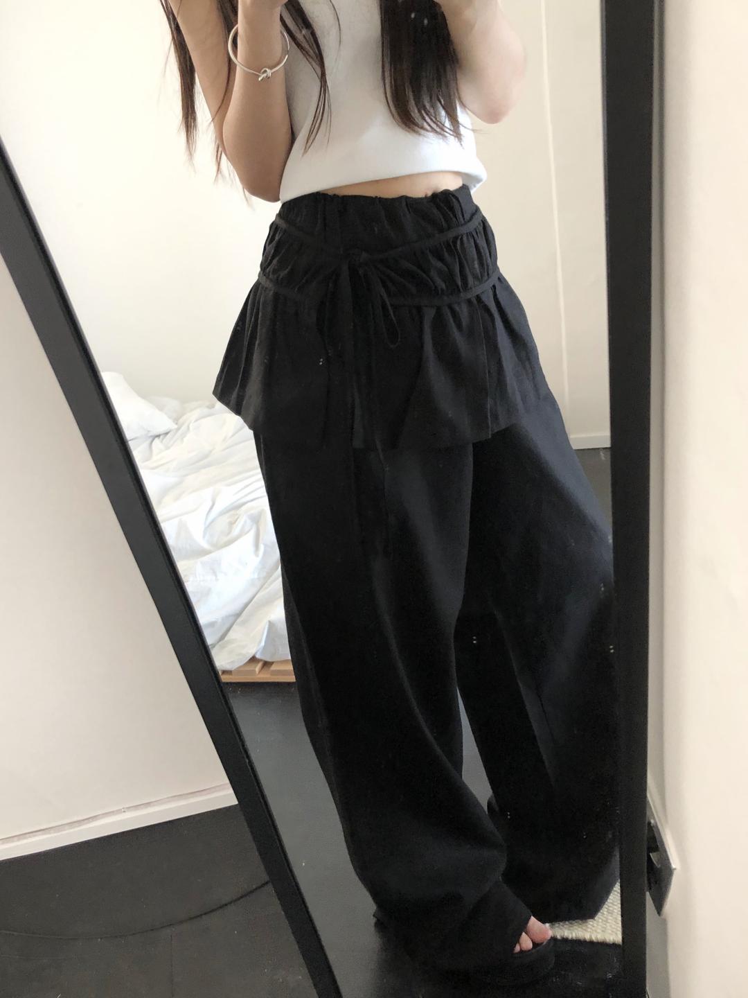 linen skirt pants (2colors)