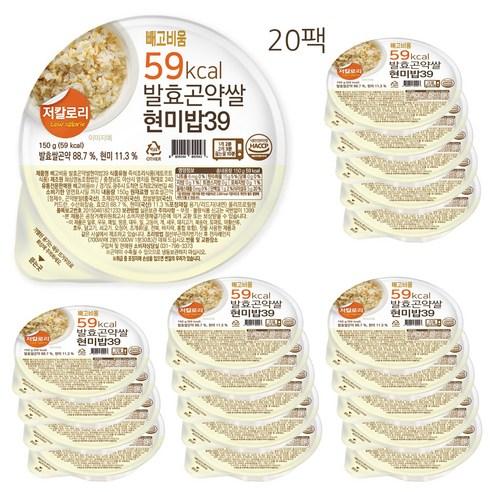 빼고비움 최저 칼로리 100g당 39kcal 발효곤약쌀현미밥39 150g, 150g, 20개 - 즉석볶음밥 | 쿠팡