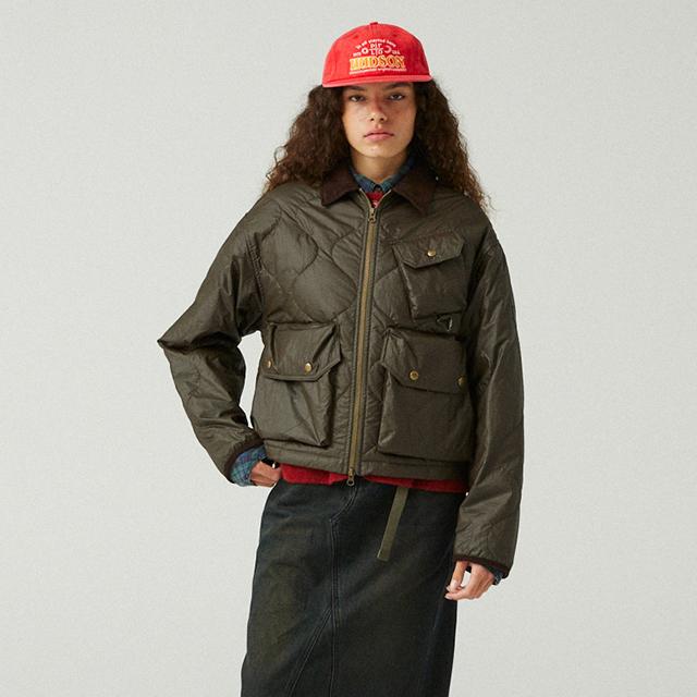 QUILTED WORK JACKET OLIVE_FQ3WJ70U