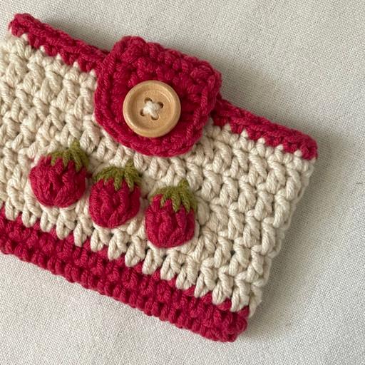 🍓쪼꼬만 딸기 뜨개지갑🍓