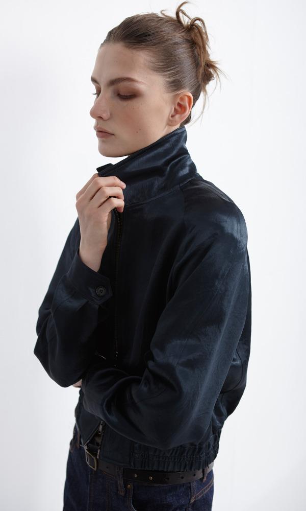 [1차 재입고] VINTAGE WASHED SATIN 90'S BLOUSON (TEAL GREEN)