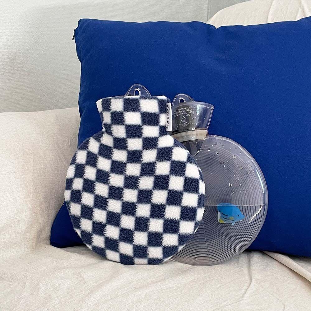 피쉬보울 체커 보온 물주머니 찜질팩 Blue