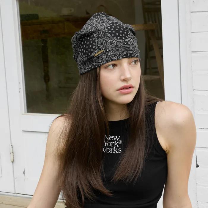 [29CM단독] SUMMER PAISLEY BEANIE HAT_BLACK