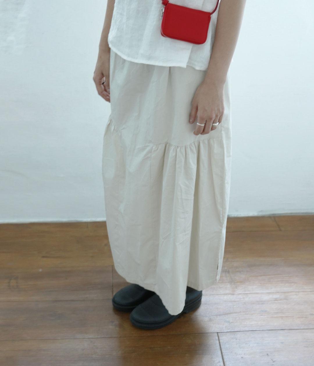 피에브레 side shrring skirt (2c)