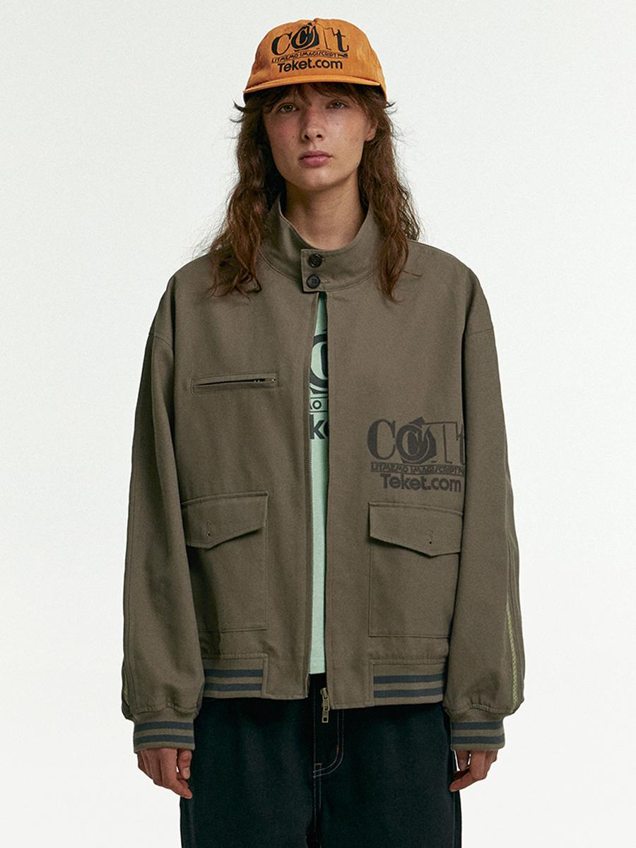 CCTT Canvas Blouson Jacket Brown