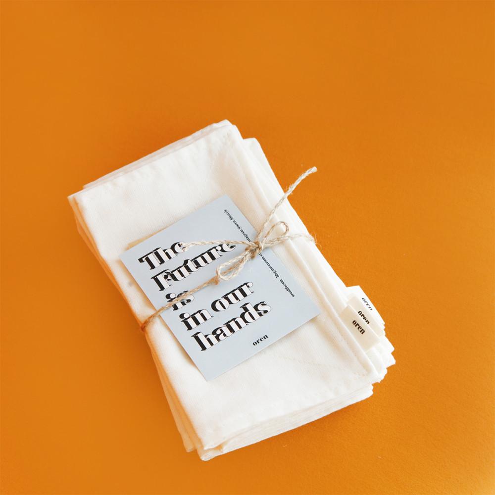 강화 소창와입스 소형 11장 세트 (국내산 무형광 면 실 100%)