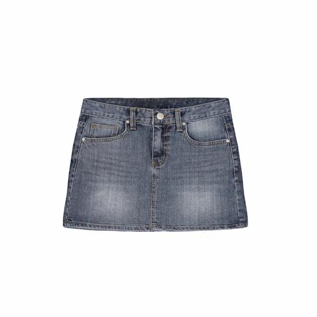 Icy denim skirt