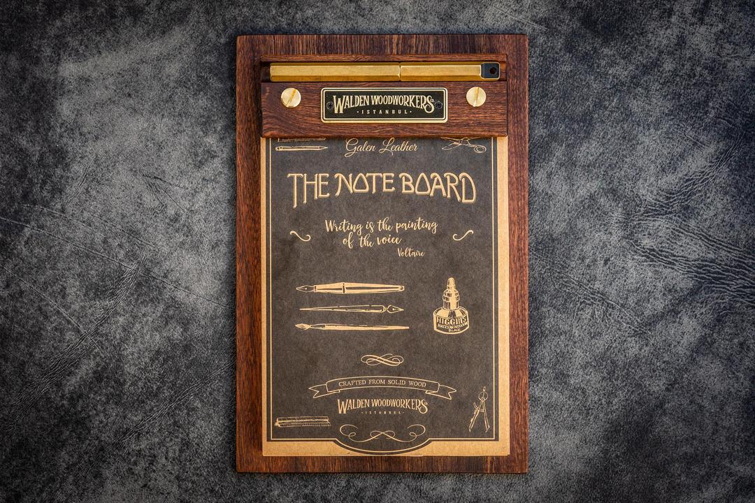The Note Board - Wooden Rhodia Notepad Holder - Mahogany