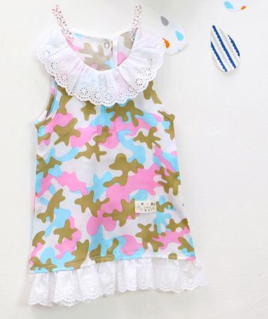 천연꼰사인견나염]밀리터리카모 핑크86602