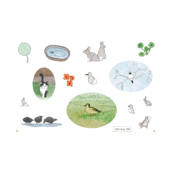 [새앙북스] 13번가 생물들 칼선 스티커