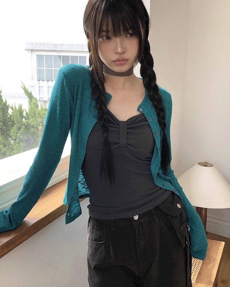 Penzo Ribbed round long-sleeve cardigan (Delayed delivery)