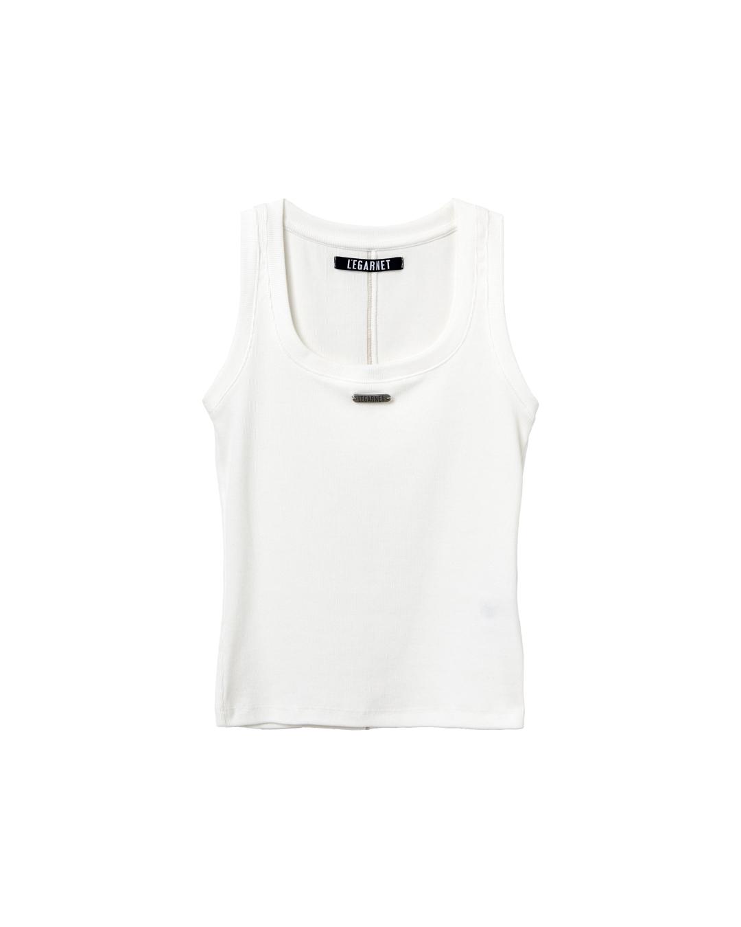 SIMPLE STITCH TANK TOP_IVORY