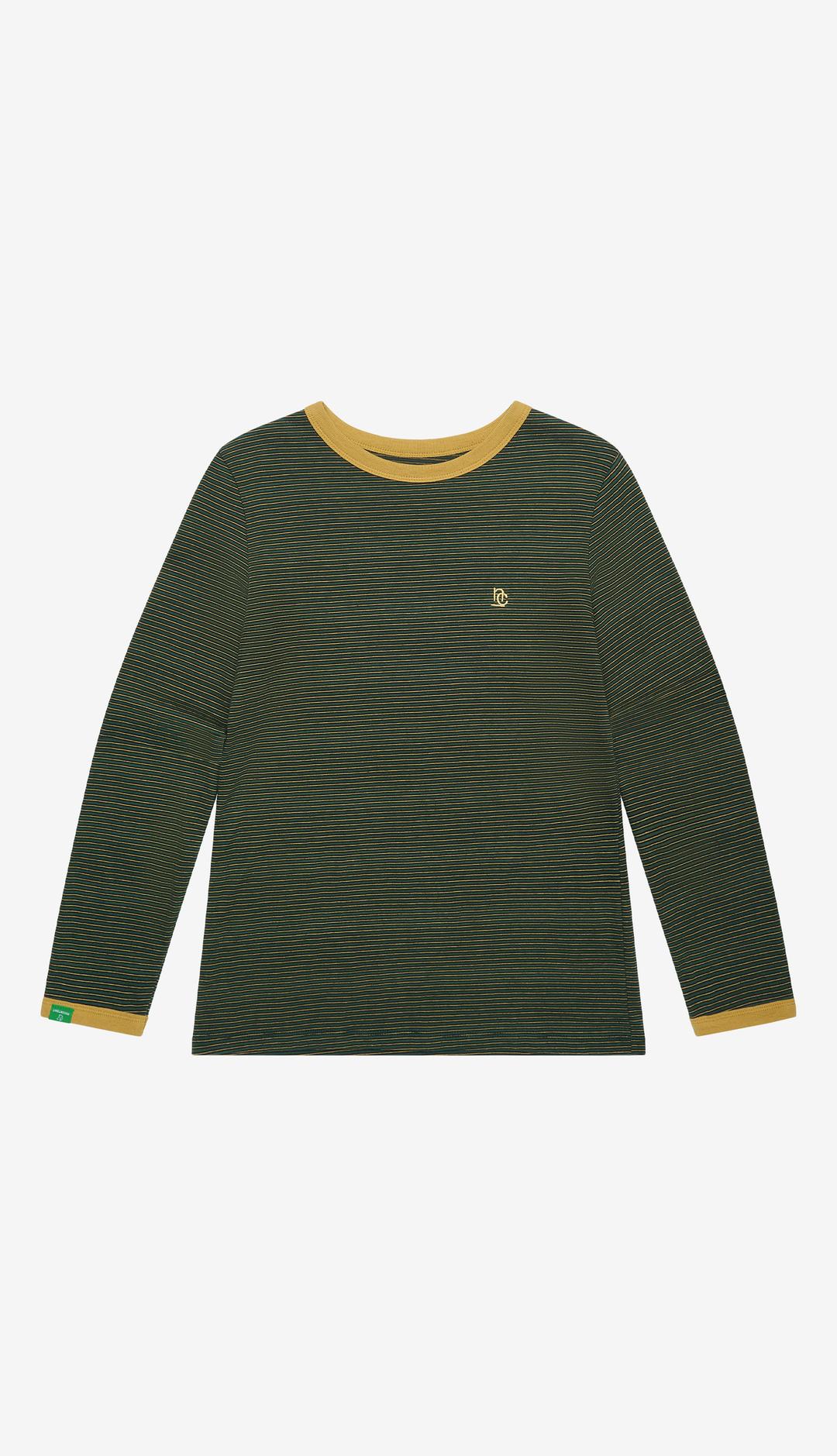 258. Yuzu Stripe T _ Green