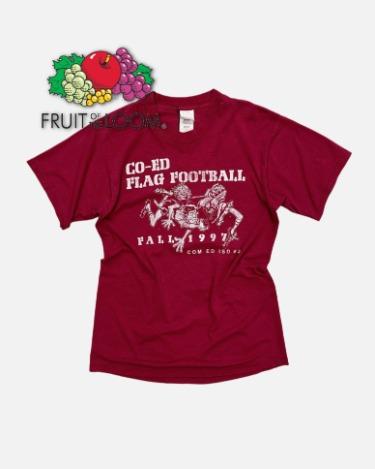 FRUIT OF THE LOOM 03's flag football printing t-shirt