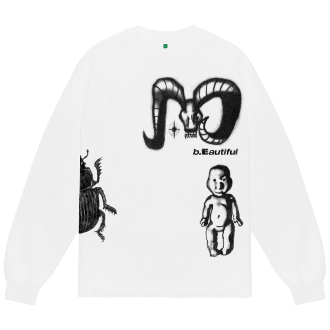 b.Eautiful x Shiga Ram LS Shirt (White) - XL