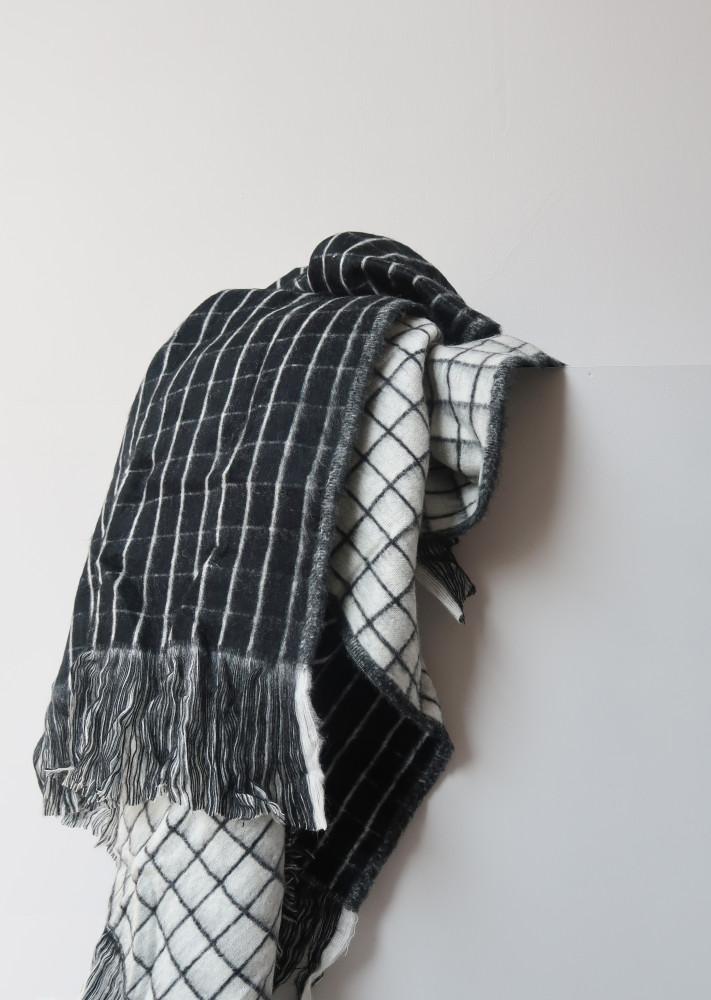 Obsidian Throw Blanket 옵시디언 블랭킷 체크담요 체커보드 격자패턴