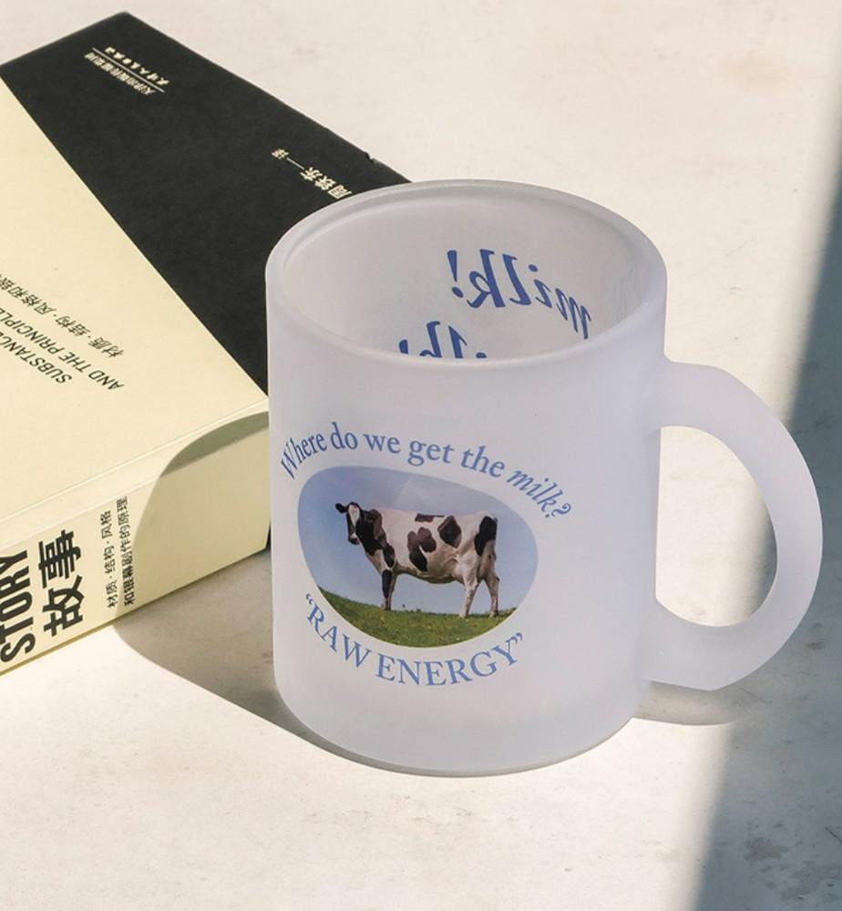 [꿀비잡화점] 밀크글라스 내열유리컵