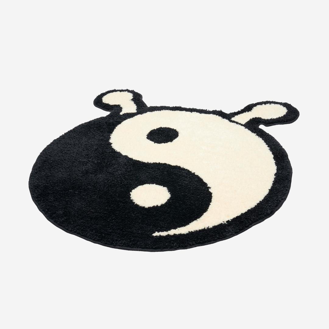 Thevinylhouse Yin Yang Rug White
