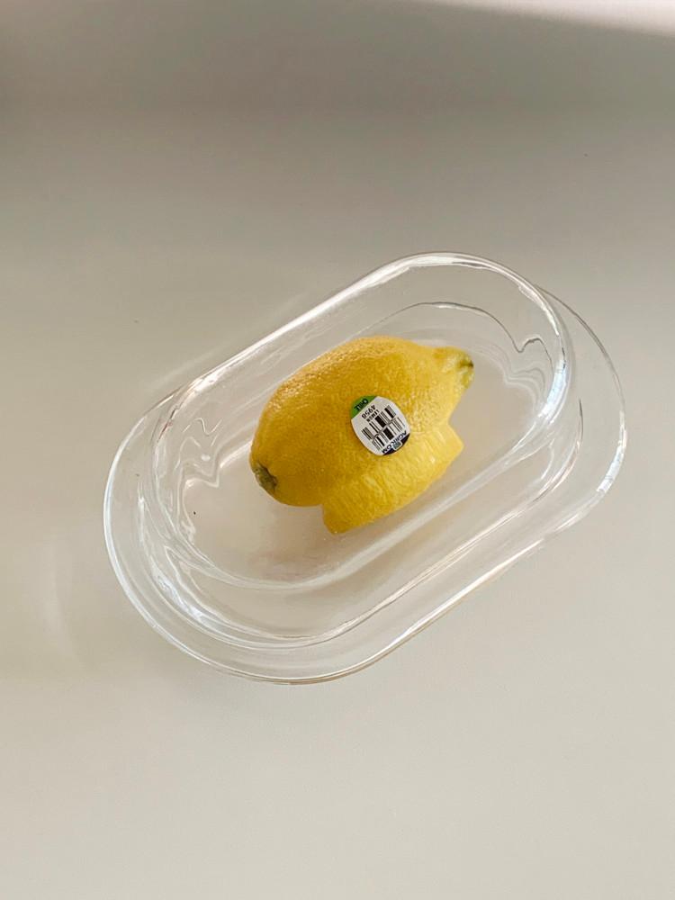 [사물아카이브] 빈티지 버터 글라스 케이스 보관 통 (감성 그릇 소품 유리)