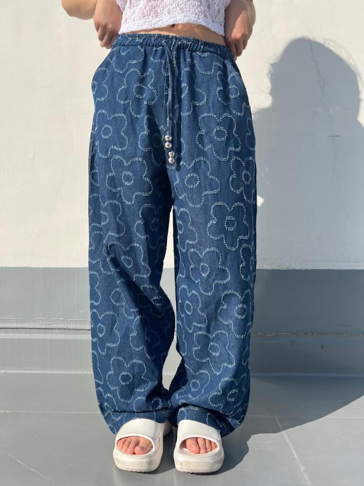 플라워 데님팬츠(2color)