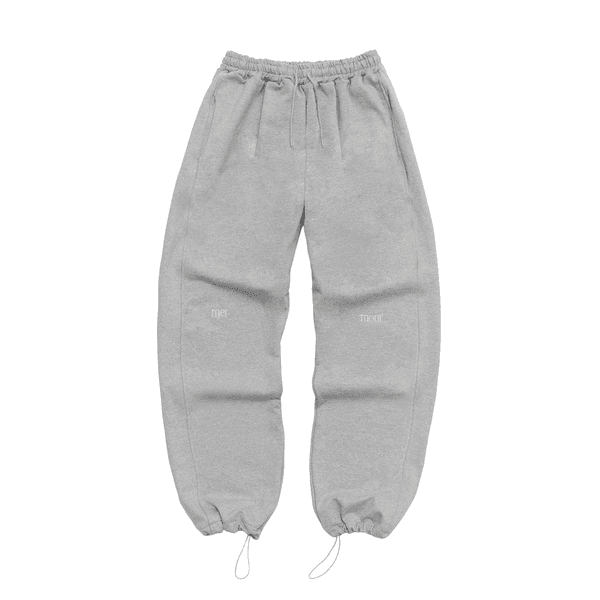 pintuck wide sweatpants (melange grey)