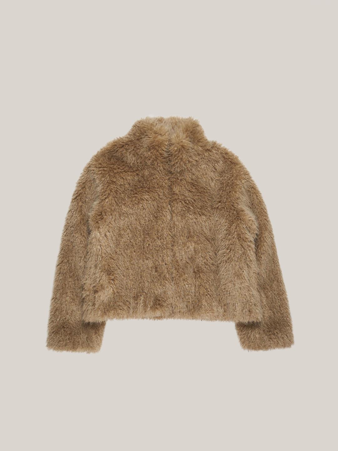 FUR ZIP-UP MUSTANG  [ BEIGE ]