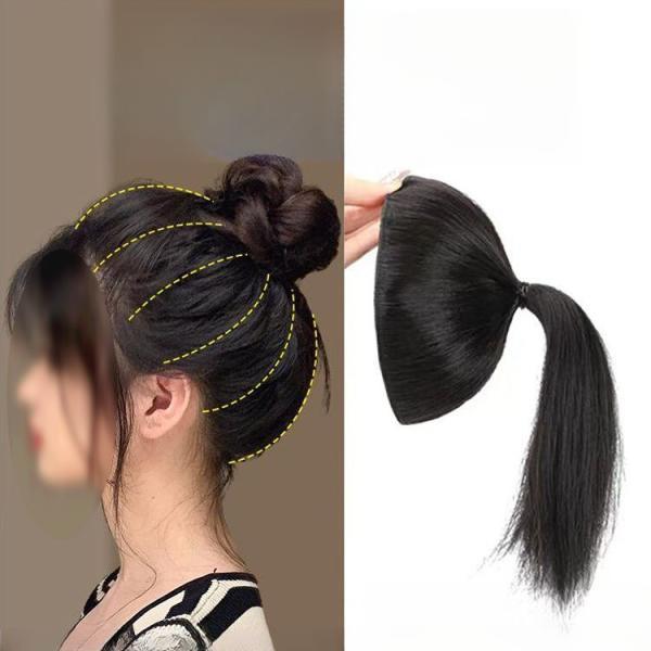 묶음머리 뒤통수 머리뽕 테일 가발 뒷머리 헤어 납작머리