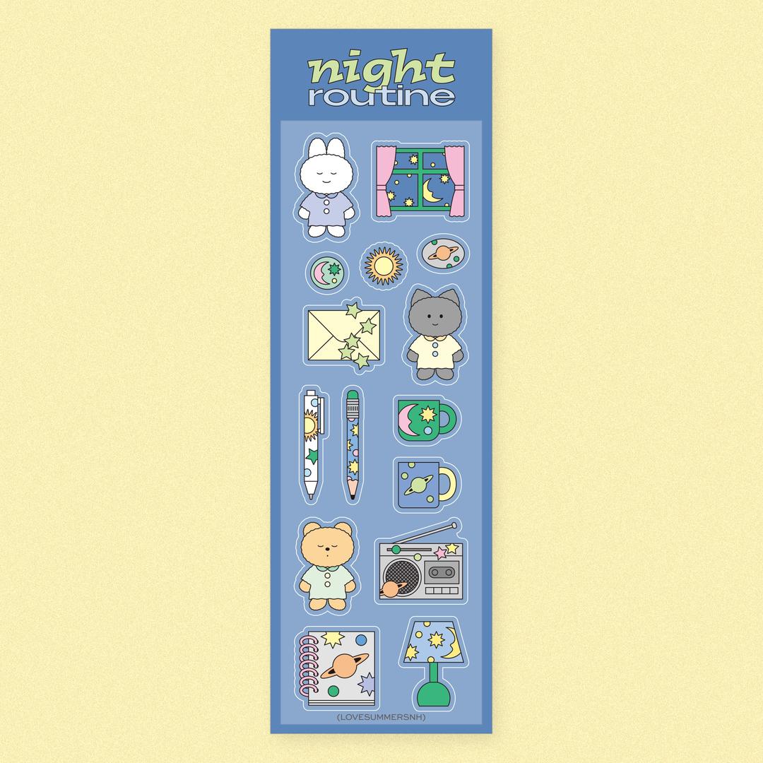 [snh] night routine sticker