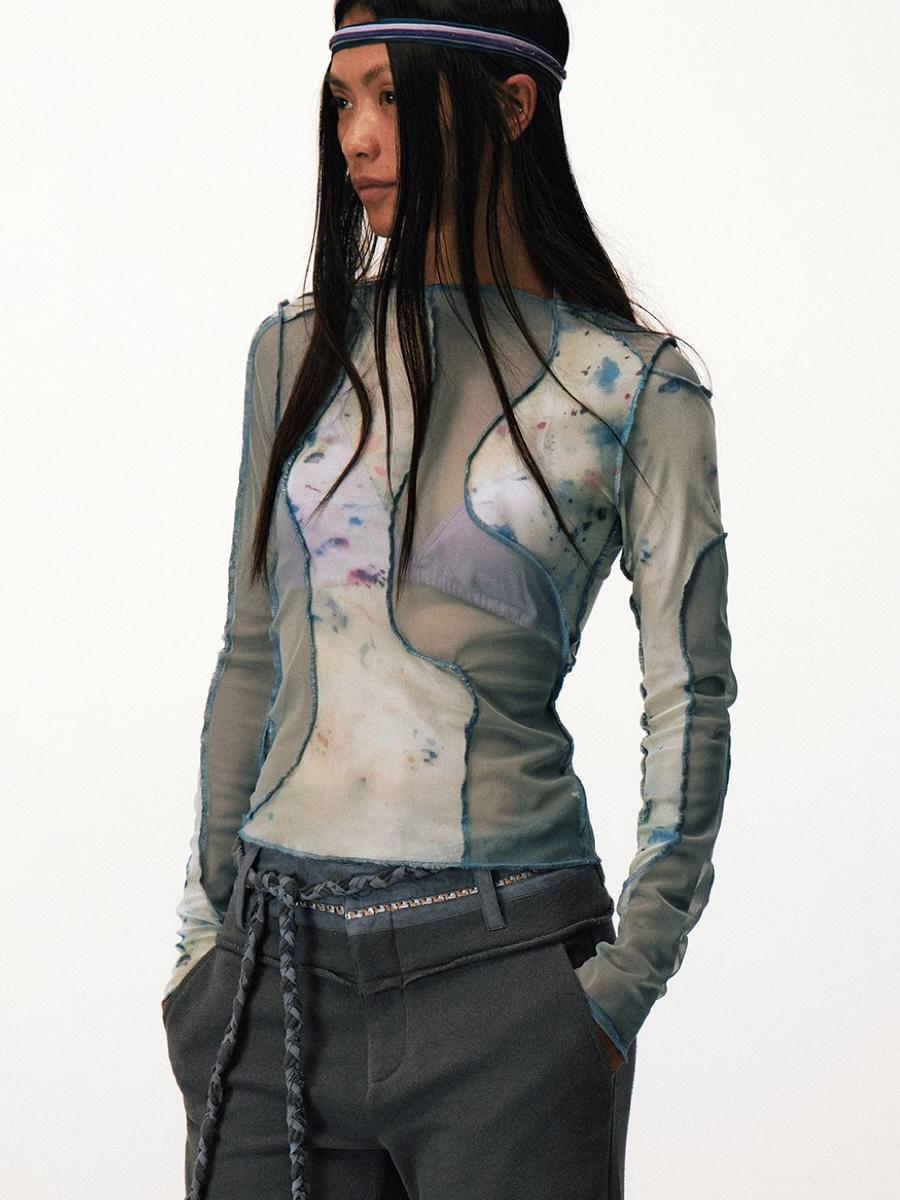 CONP Ink Curve Gradient Mesh Long Sleeve