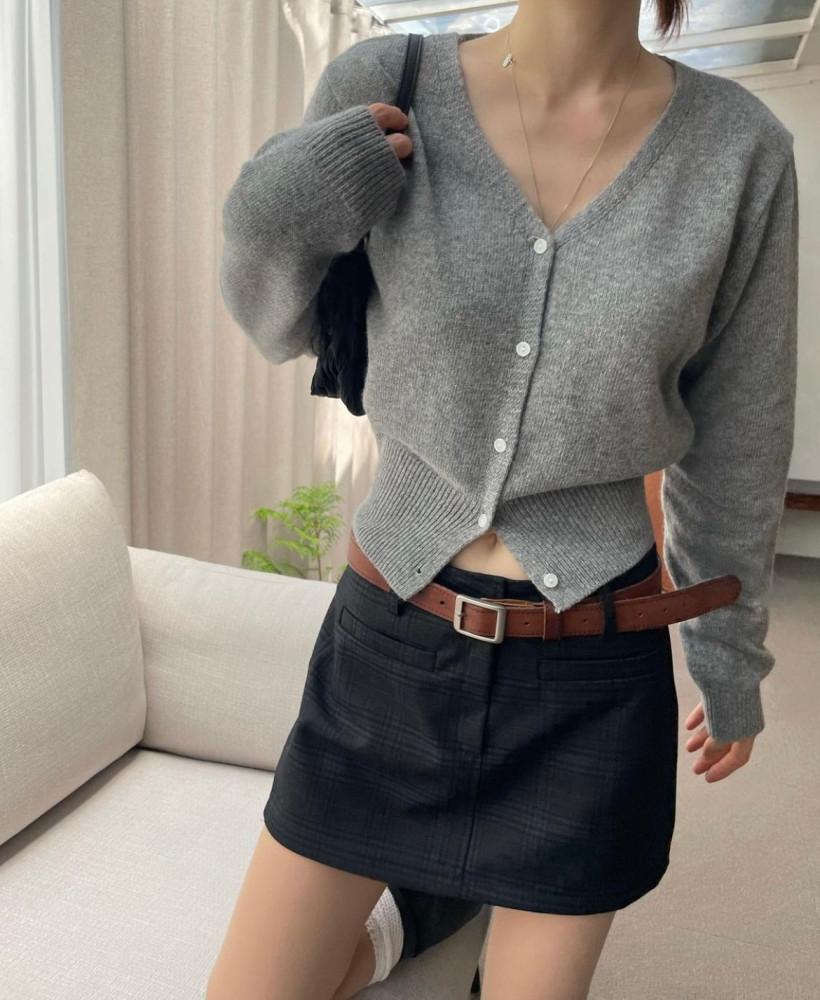 (블루당일)웰로우 제프니트가디건