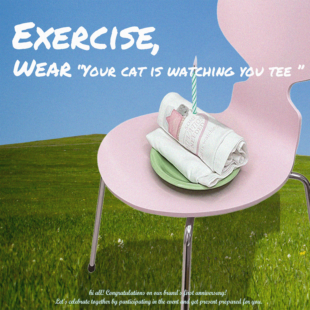 [RE-STOCK] Your cat is watching you Tee [Off White]