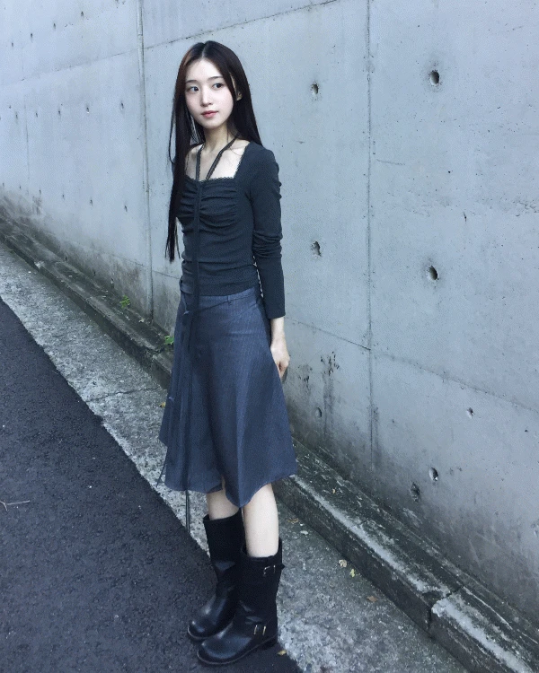 [데이빈made🩶] 에이프 고밀도 코튼 스트라이프 미디 sk