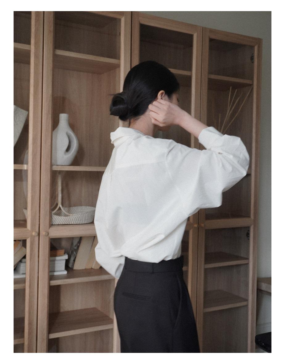 디너 오버 셔츠 블라우스 [크림아이보리]