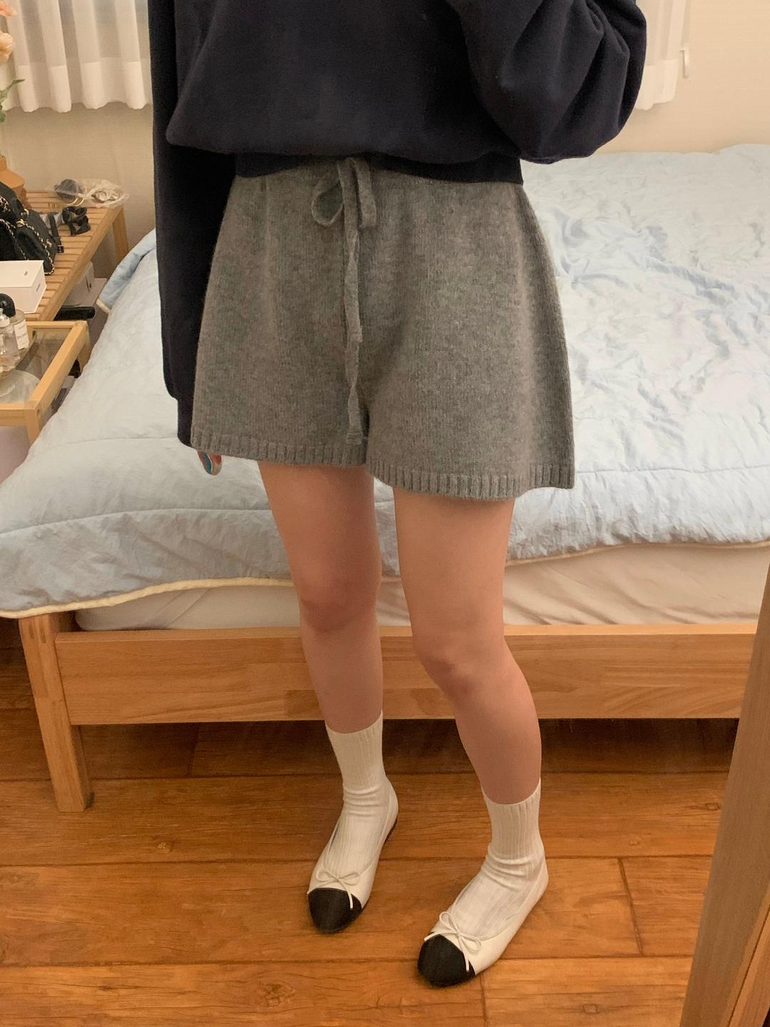 르아브르  토프 니트팬츠, 여자 밴딩 니트반바지