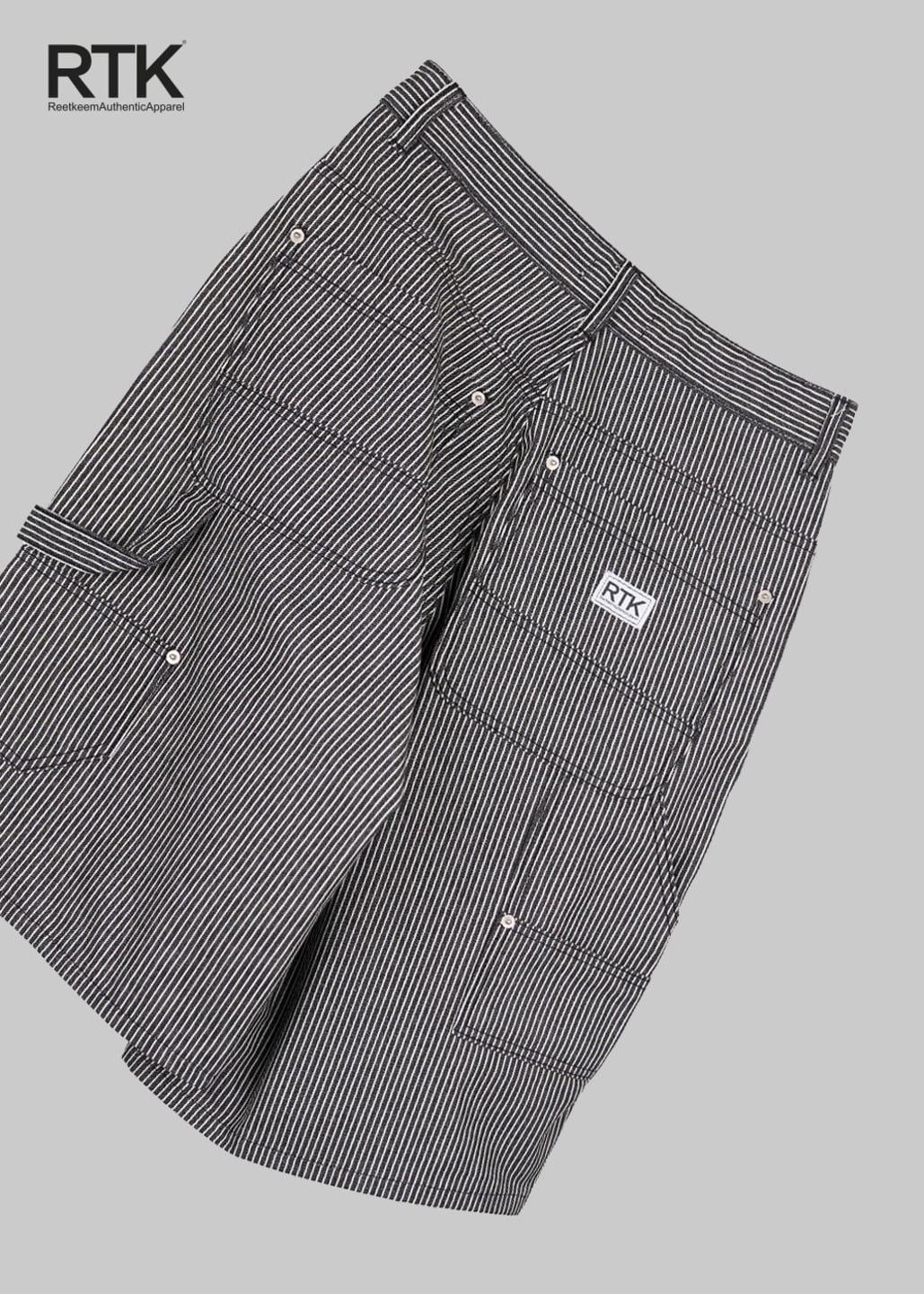 RTK. STRIPE CARPENTER SHORTS, BLACK*당일 출고*