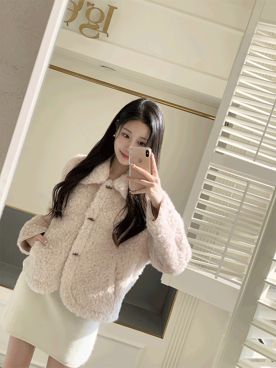 우유핑크 퍼자켓