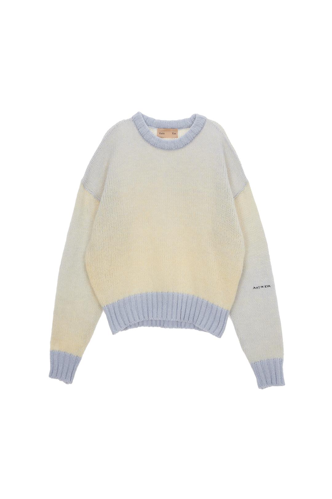 MATIN GRADATION KNIT PULLOVER IN BLUE
