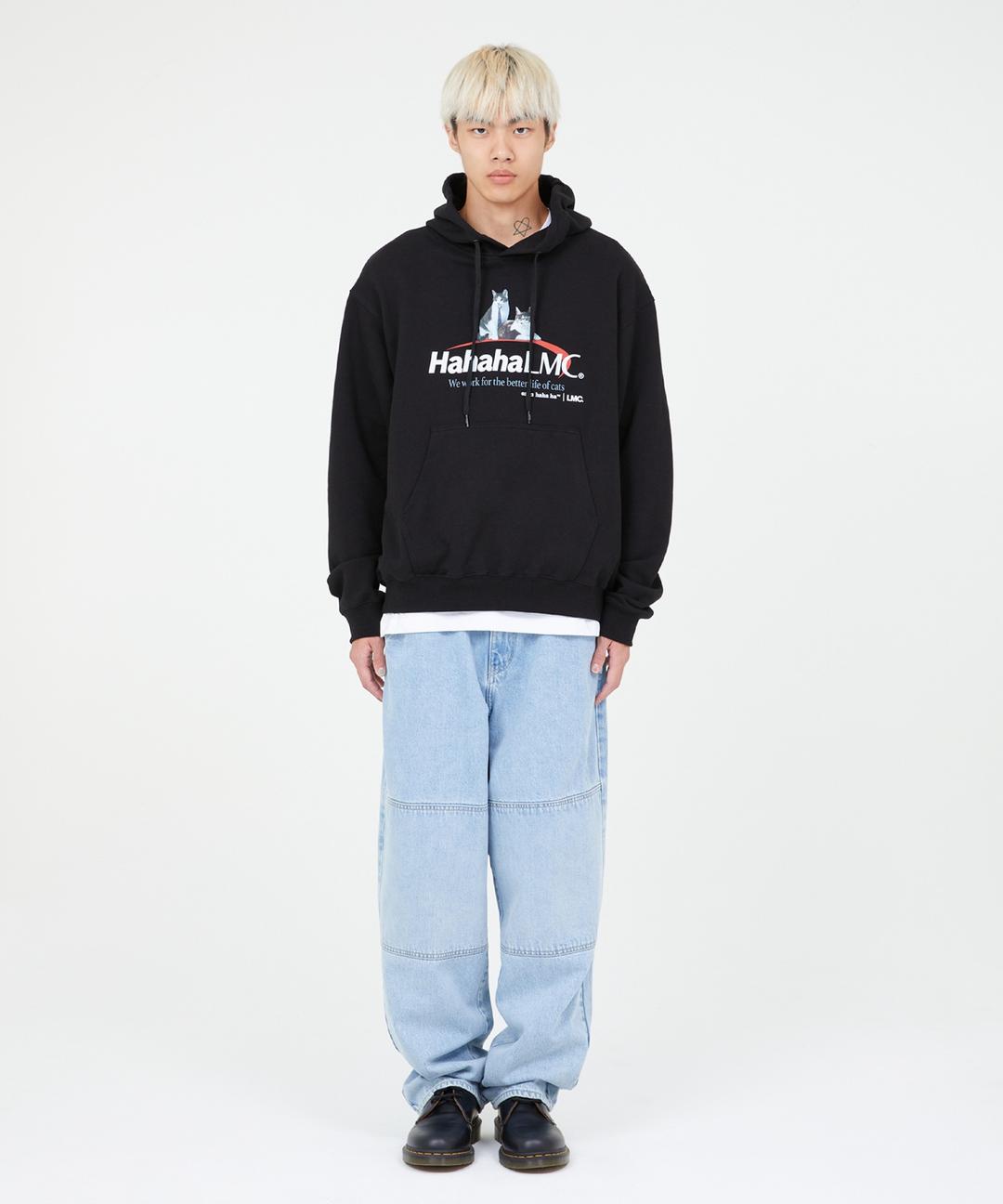 LMC X HAHA HA OFFICE CATS TEAM LEADER HOODIE black