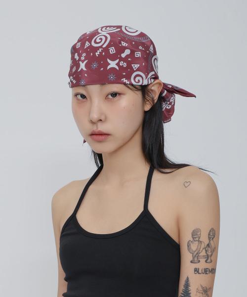 에스닉 반다나 버건디