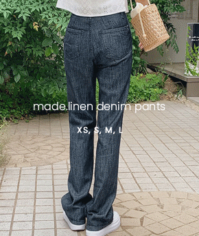 [당일출고] Made.마이스트레이트생지pt (린넨생지)(XS,S,M,L)(롱다리핏,여름데님팬츠)