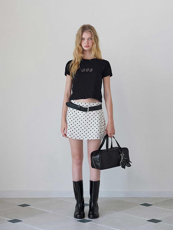 [2nd 예약주문] DOT MINI SKIRT (IVORY)