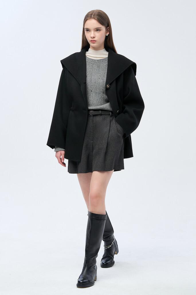 [OBZEE] 캐시미어 블렌드 세일러 칼라 핸드메이드 코트