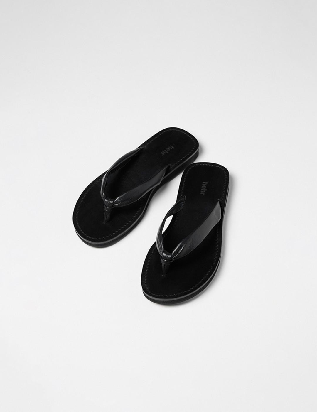 Logo Flip Flops (Black)