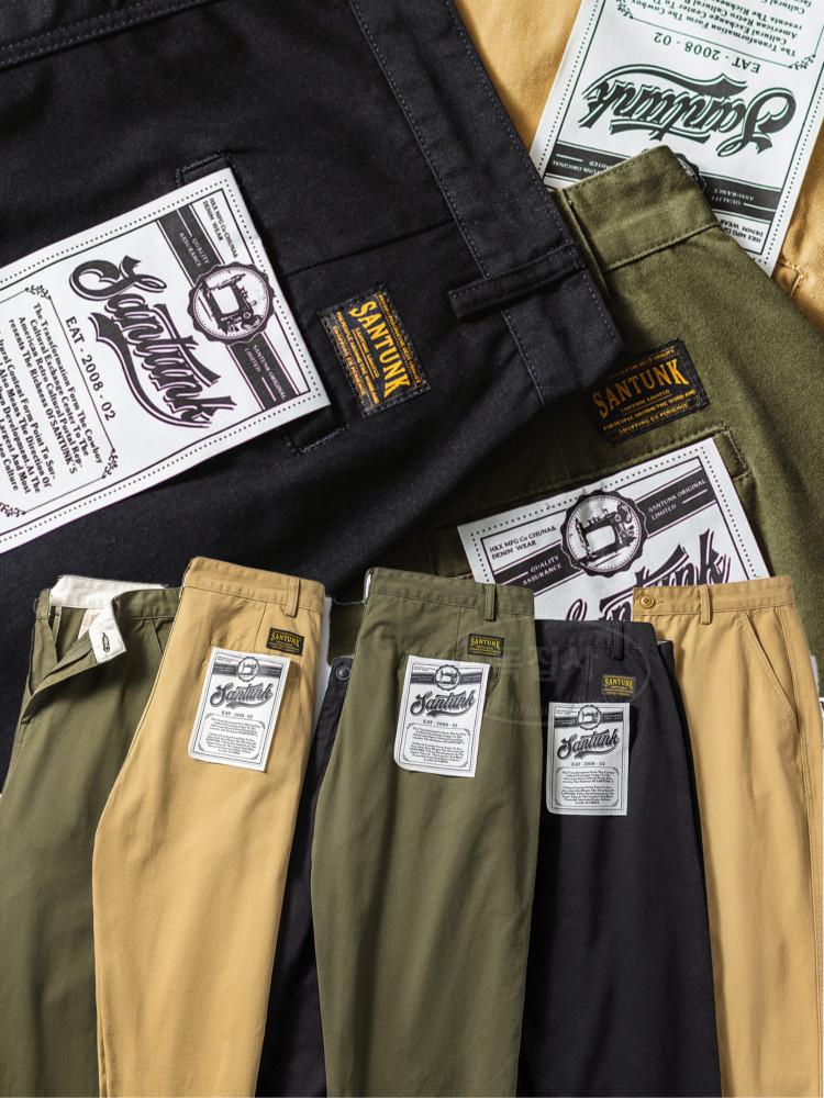 [SANTUNK] 스트레이트핏 테이퍼드핏 도쿄 워크웨어 치노팬츠 3color 2type