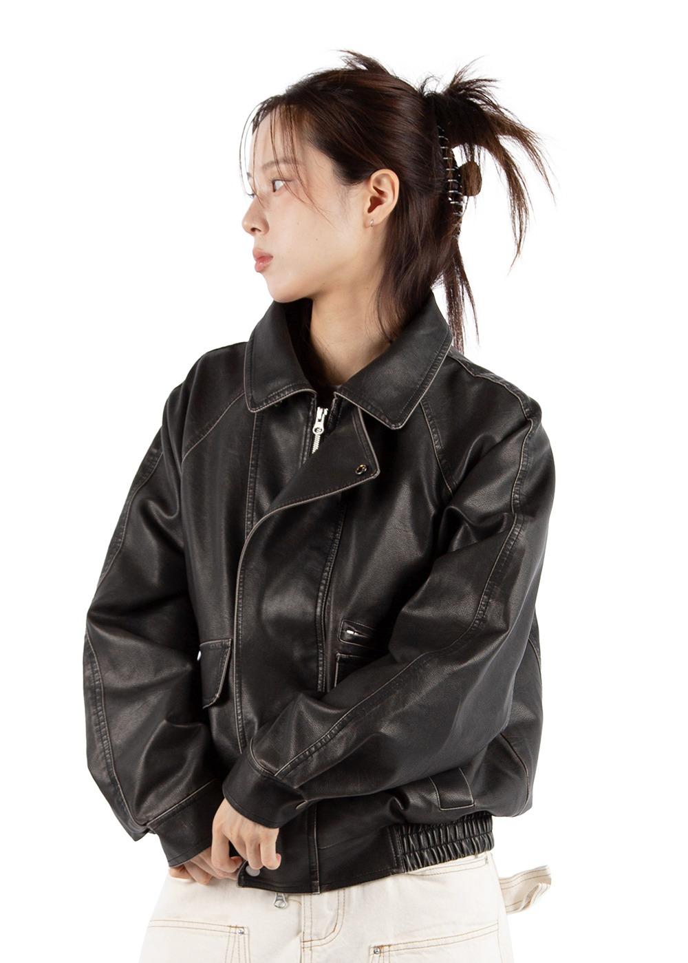 릿킴 VINTAGE LEATHER BLOUSON