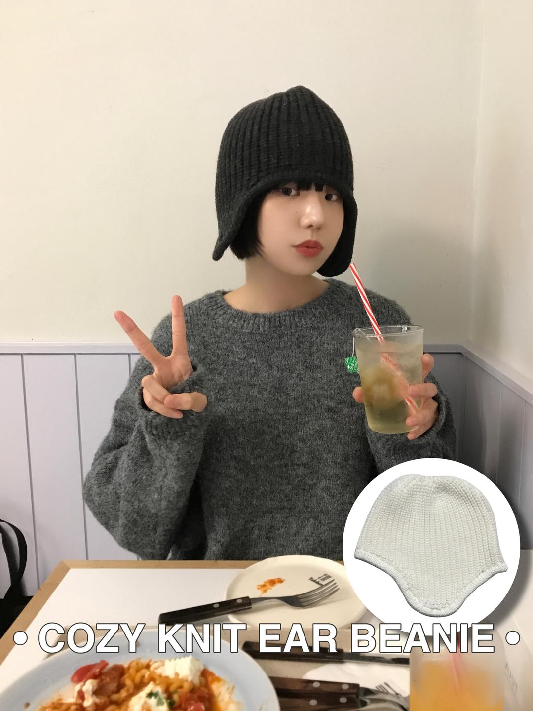 COZY KNIT EAR BEANIE (6 color)